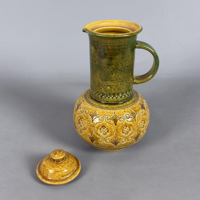 Vase Jug in Majolica by Aldo Londi for Bitossi For Sale - Image 5 of 11