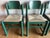 1970s Mid Century Green Padova Chairs With Striated Woven Rush Seats Attributed to Hank Lowenstein For Sale - Image 10 of 15