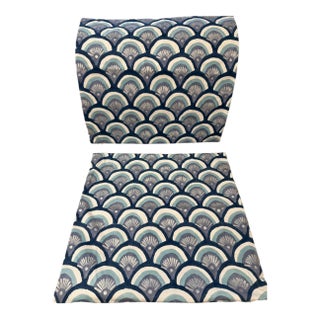 Serena & Lily Kyoto Block Print Pillow Covers, Pair For Sale