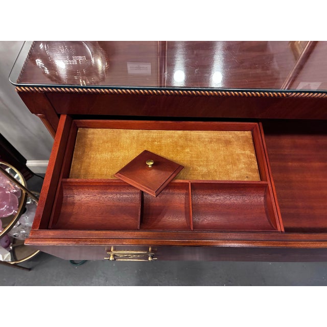 Wood 1940s Crotch Mahogany Gentlemen's Chest by Berkey and Gay Furniture For Sale - Image 7 of 9