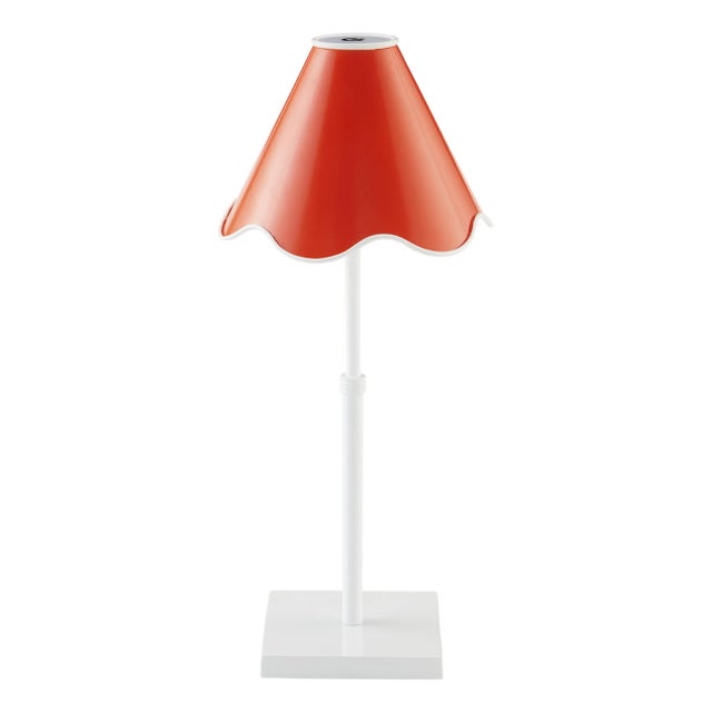 Ripple Rechargeable Table Lamp, Orange For Sale