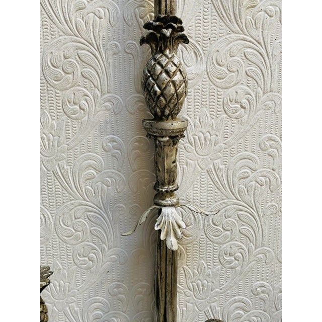 Mid Century MarCo California Silver Palm Tree Coastal Sconce For Sale - Image 4 of 13