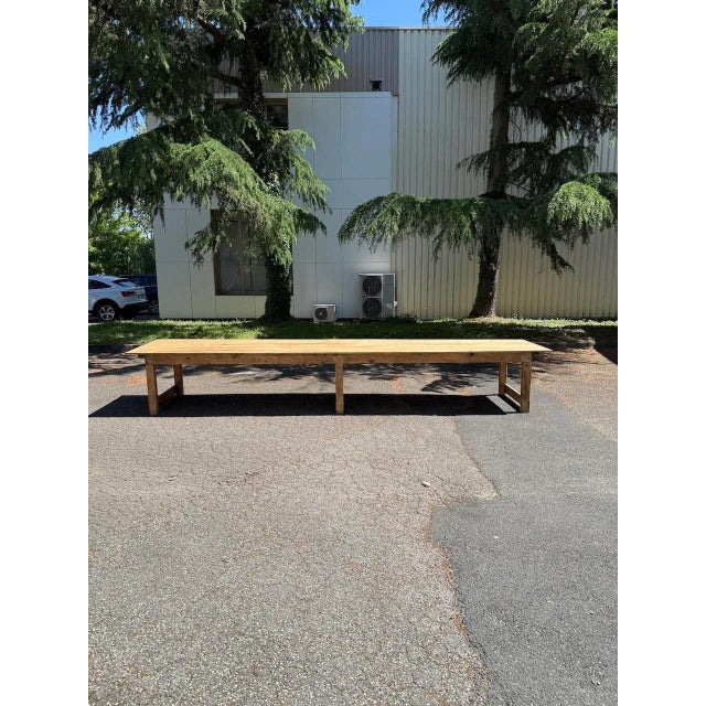 1950s Long Pine Farmhouse Table, 1950s For Sale - Image 5 of 18