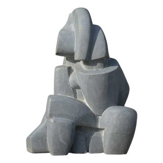 Jan Keustermans, Abstract Sculpture, Belgian Blue Stone For Sale