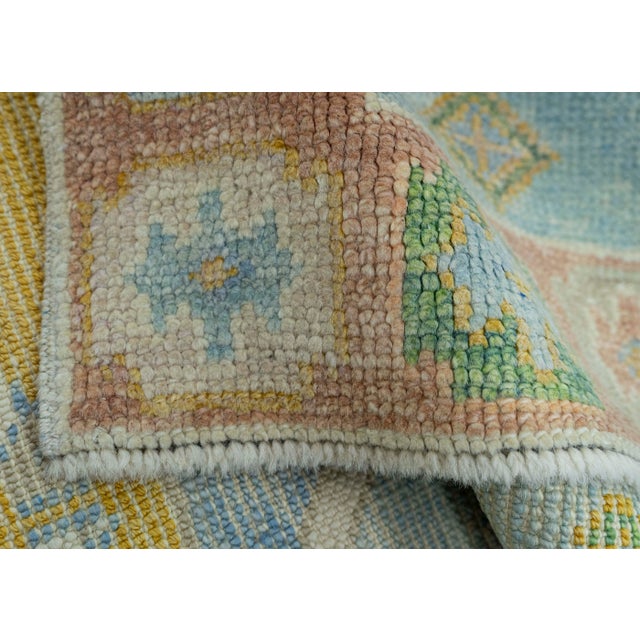 Blue Turkish Oushak Rug 2'10" x 6'5" #19209 For Sale - Image 8 of 8