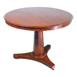 Sailing Side Table in Mahogany with Wheels For Sale