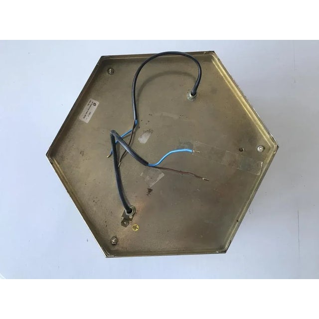 Art Deco Brass Glass Ceiling Lamp, 1960s For Sale - Image 13 of 18