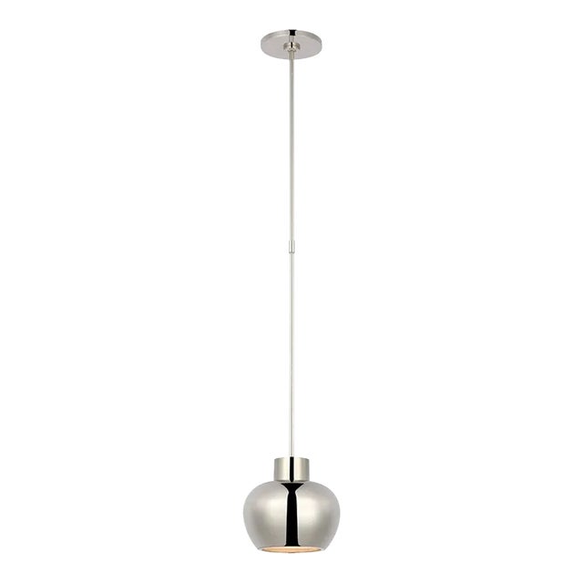 Paloma Contreras for Visual Comfort Signature Comtesse Small Pendant in Polished Nickel For Sale