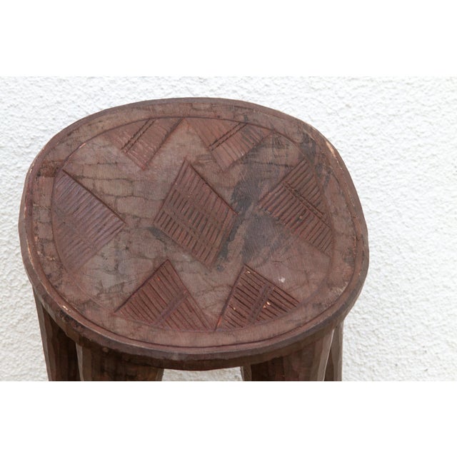 Carved Nupe Riverstone Rest Stool For Sale - Image 9 of 10