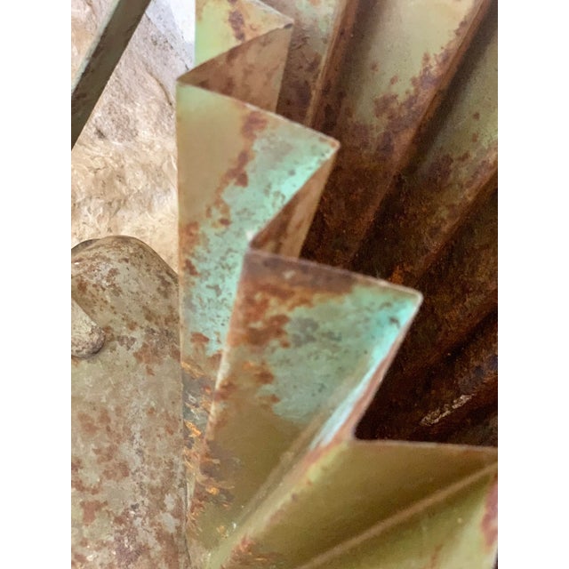 Vintage Metal Flower, Plant Basket Centerpiece For Sale In San Antonio - Image 6 of 12