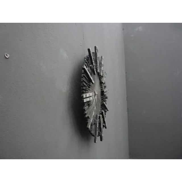 Brutalist Aluminium Wall Clock, 1960s For Sale - Image 4 of 10