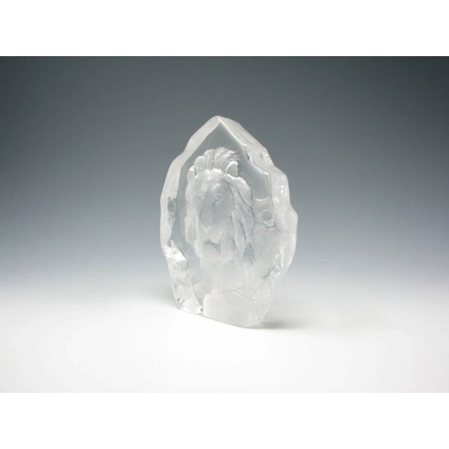 Vintage Mats Jonasson for Kosta Boda Crystal Lion