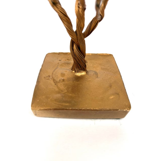 1970s 1970s Vintage Mid-Century Modern Tree Gold Metal Tree Sculpture For Sale - Image 5 of 8