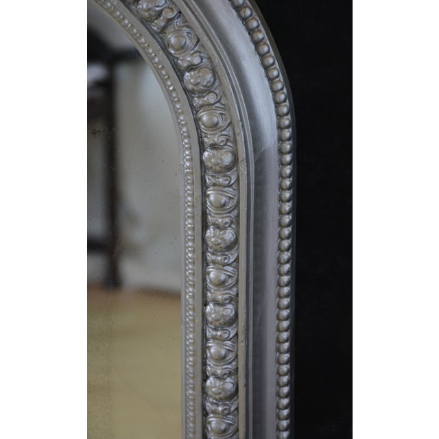 Wood Antique Victorian Silver Overmantel Mirror, 1860 For Sale - Image 7 of 14
