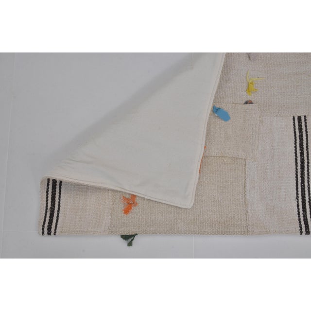 Off-white Vintage Hemp Hallway Runner Rug For Sale - Image 8 of 10