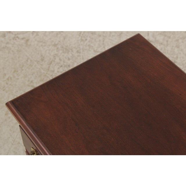 Brown Henkel Harris Cherry 4 Drawer Chairside Chest For Sale - Image 8 of 14