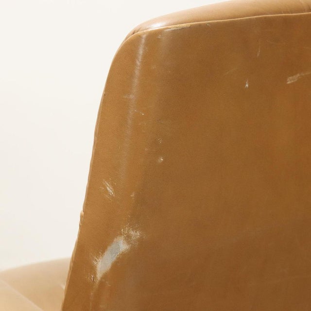 Brown Swivel Office Chair, 1960s For Sale - Image 8 of 11