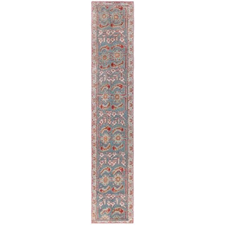 Doris Leslie Blau Vintage Turkish Oushak Fragment Runner Rug For Sale