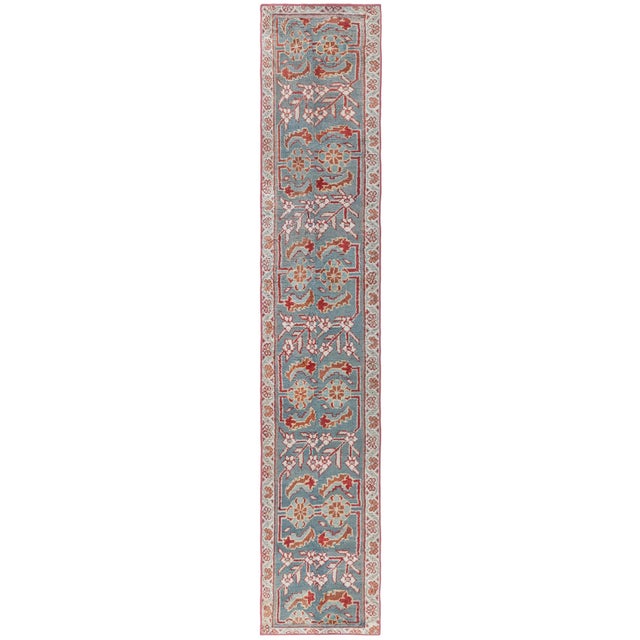 Doris Leslie Blau Vintage Turkish Oushak Fragment Runner Rug For Sale