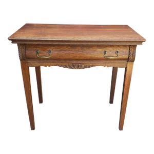 Early 20th Century Victorian Style Oak Dressing Table Console Table