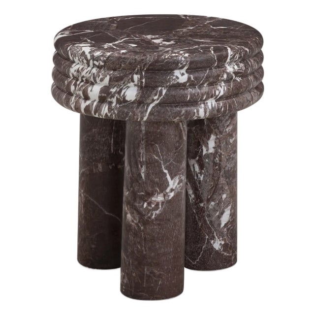 Oxblood Red Delta in Red Lavento Indoor / Outdoor Side Table For Sale - Image 8 of 8