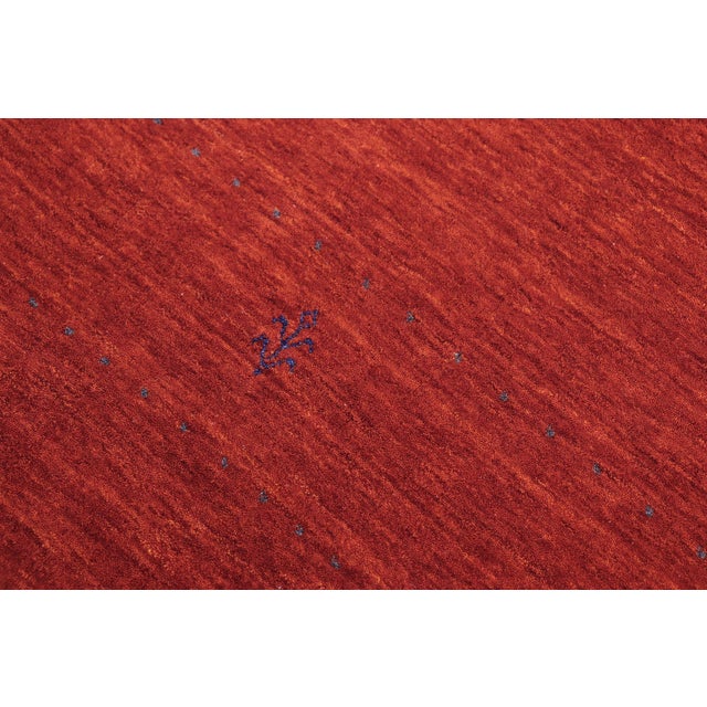 Modern Gabbeh Burnt Orange Wool Rug - 8'2''x9'10'' For Sale - Image 4 of 10