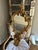 This original Regency Style "French" mirror has the mix of wood framing, gilt, and the hand made roses attached to the top...