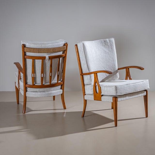 Mid-20th Century Seating Group with curved Armrests For Sale - Image 4 of 15