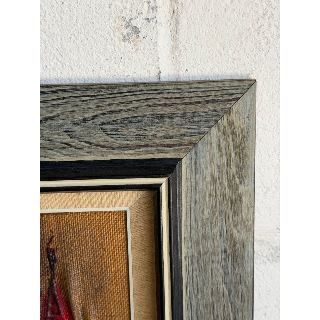 Mid-Century Modern Per Dahl Abstract Expressionist Oil Painting Textured Canvas Wood Frame Denmark 1970s For Sale - Image 3 of 9