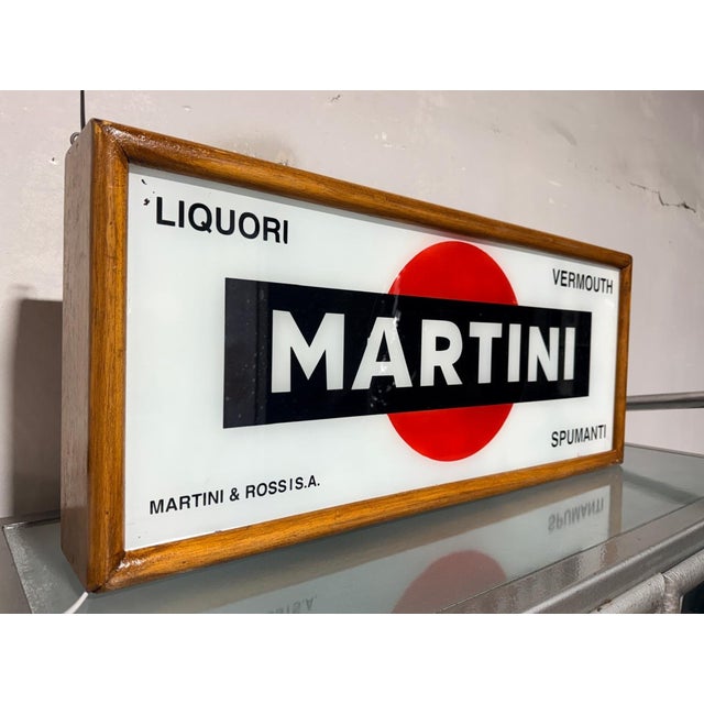 Stunning original Martini & Rossi S.A. illuminated sign, perfect for decorating bars, pubs, taverns, or...