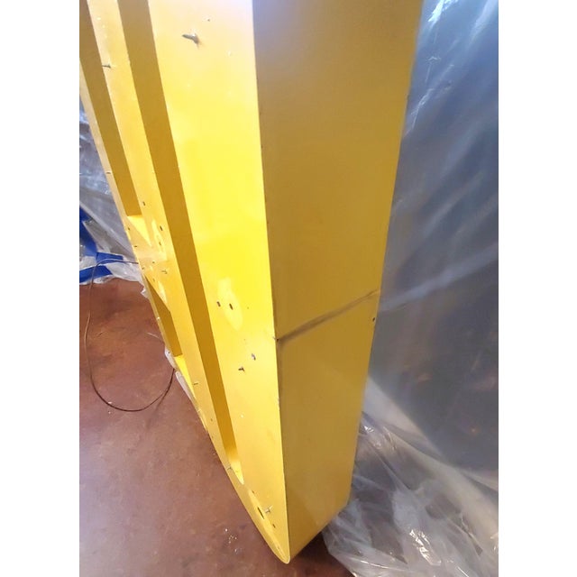 Yellow Vintage 40" Architectural Salvage Sign For Sale - Image 8 of 12
