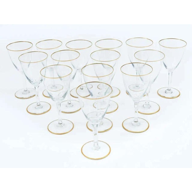 Tall Baccarat Crystal Tableware Wine / Water Service / 12 People For Sale - Image 10 of 12