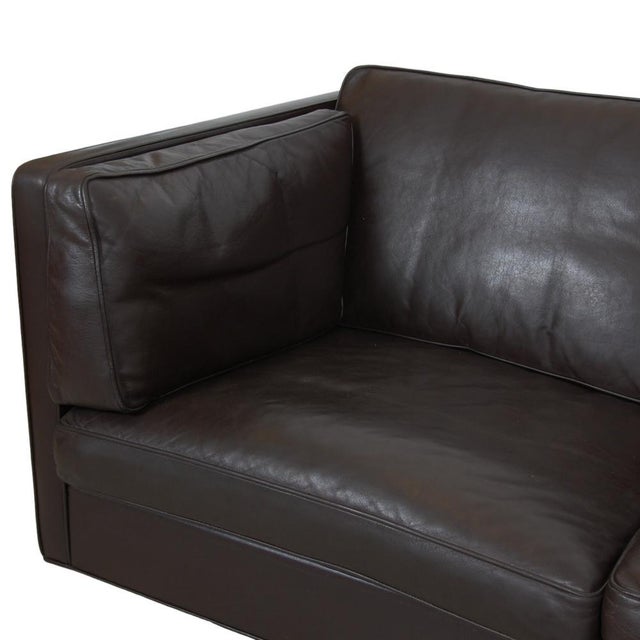 1970s Model 2442 2-Seater Sofa in Brown Leather by Børge Mogensen for Fredericia, 1970s For Sale - Image 5 of 16