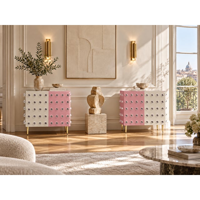 Gold Murano Glass Cabinets from Justfurnituress SRL, Set of 2 For Sale - Image 8 of 10