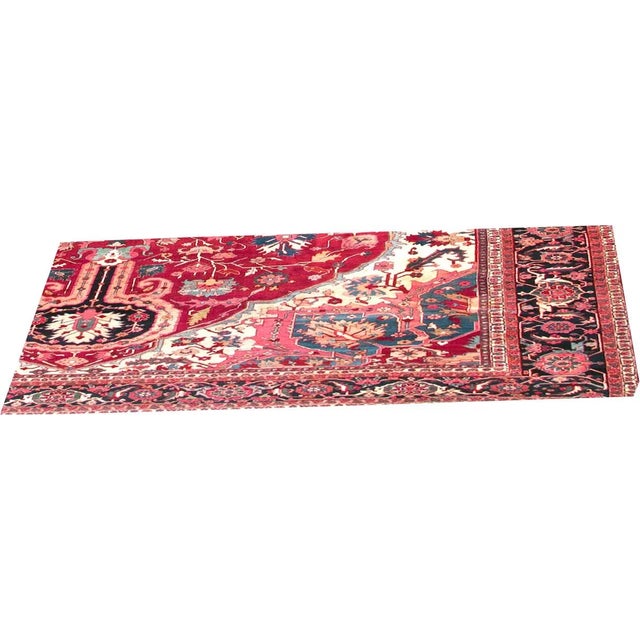 Antique Mansion Size Persian Serapi Rug For Sale - Image 4 of 12