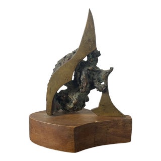Bill Lett Brutalist Bronze Abstract Sculpture For Sale