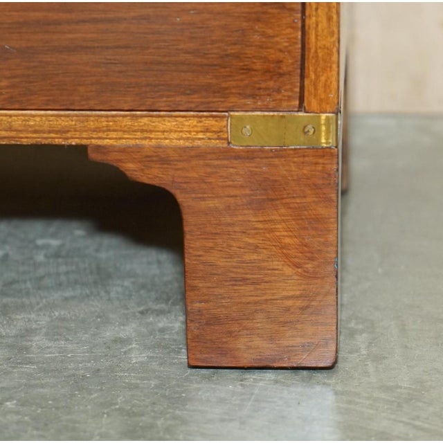 Military Campaign Hardwood Drinks Cabinet, 1920s For Sale - Image 11 of 18