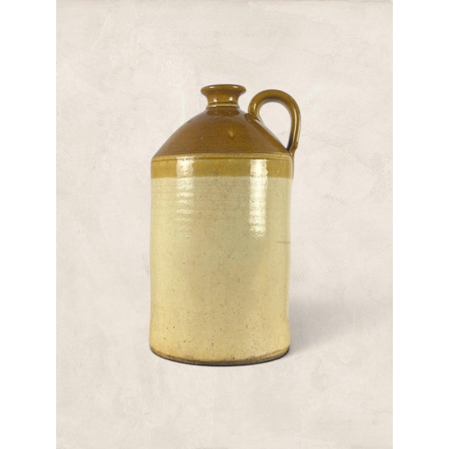 Antique English Stoneware Spirit Flagon. Salt-glazed stoneware flagons were the workhorses of Victorian England, hauling...