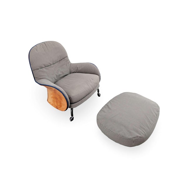 Depadova Armchair with Ottoman in Leather by Vico Magistretti, 1980 For Sale - Image 15 of 17
