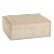 Reggio Raffia Decorative Box with Pink Trim, Large For Sale