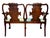 Burnt Umber Irish George II-Style Double Chair Back Settee From Historic Filoli For Sale - Image 8 of 13