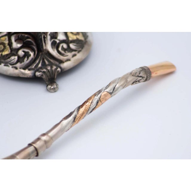 Mate Gourd and Bombilla with Gold and Silver Calabash For Sale - Image 6 of 7