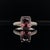 Metal Diamond Sapphire Ring 18k Gold WG Women 3.027 TCW Certified For Sale - Image 7 of 12
