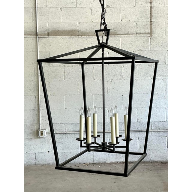 Contemporary Vintage Contemporary Monumental Frame Lantern For Sale - Image 3 of 7