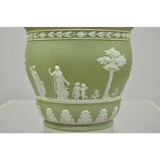 Wedgwood Sage Green Jasperware Planter Chairish