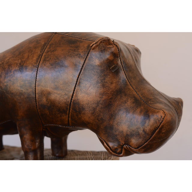 1960s Vintage 1960s Dmitri Omersa Leather Hippo For Sale - Image 5 of 16