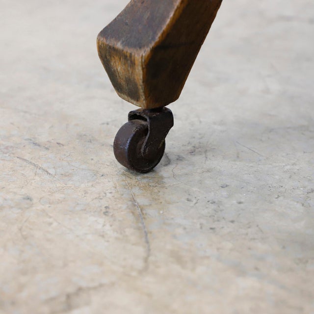Solid Vintage Oak Writing Table, circa 1920 For Sale - Image 9 of 18
