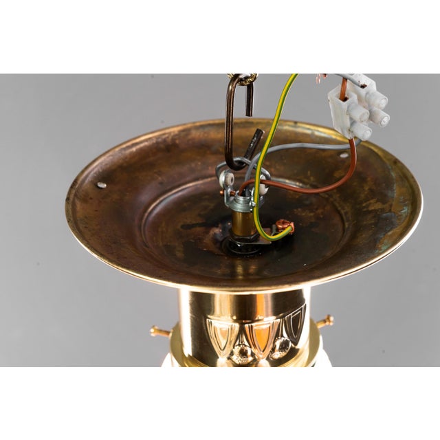 Small Art Deco Ceiling Lamps with Cut Glass Shades, Vienna, Austria, 1920s, Set of 5 For Sale - Image 6 of 18