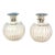 Pair of Antique Henry Clifford Davis Sterling Silver & Blue Guilloche Enamel Vanity Bottles, Birmingham 1919 For Sale