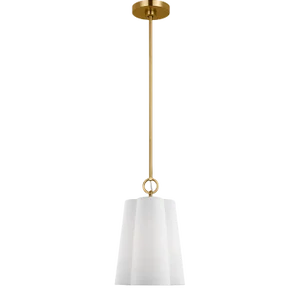 Kate Spade New York by Visual Comfort Studio Bronte 1-Light Small Hanging Shade in Burnished Brass